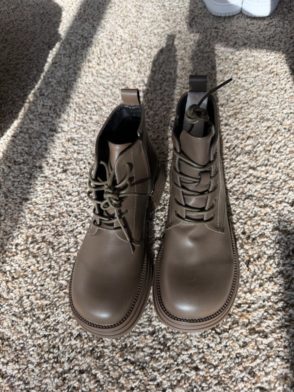 Men's Brown Lace-Up Combat Boots